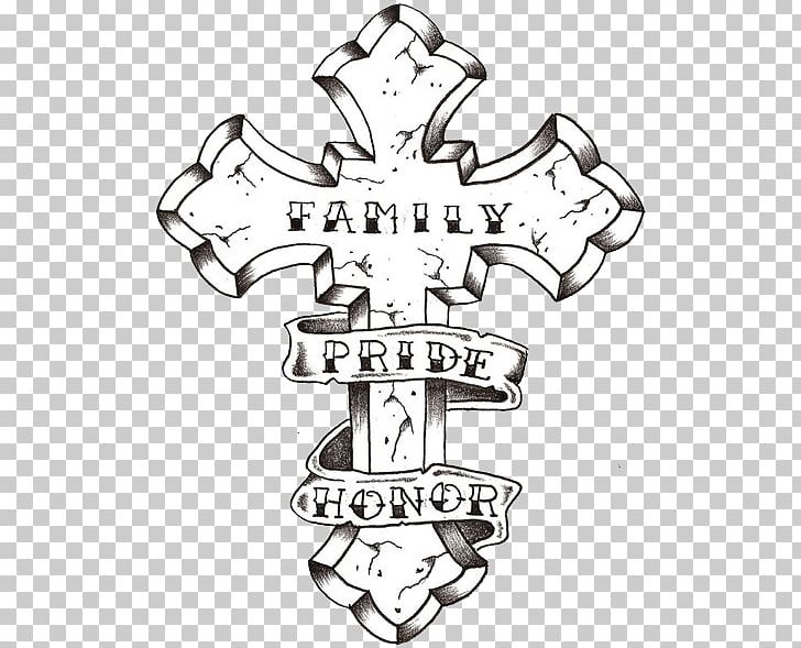Drawing Christian Cross Tattoo Sketch PNG, Clipart, Art, Black And White, Christian Cross, Cross, Deviantart Free PNG Download