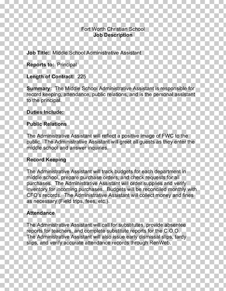 Résumé Personal Assistant Job Description Administrative Assistant Template PNG, Clipart, Administrative Assistant, Area, Business Administration, Contract, Cover Letter Free PNG Download