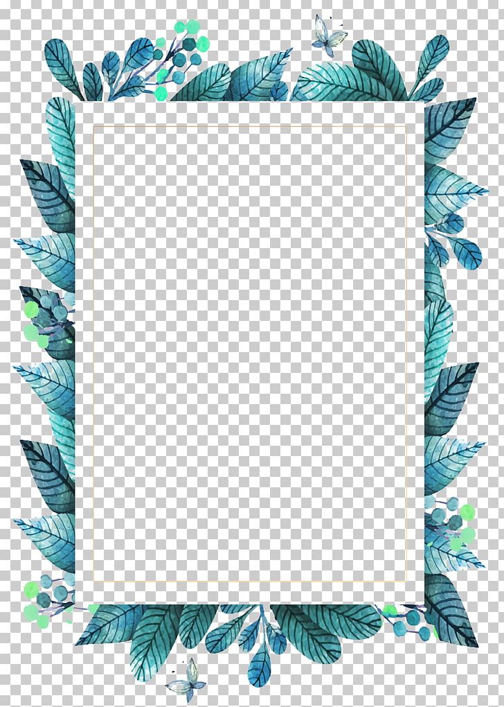Leaf Frame Green PNG, Clipart, Aqua, Blue, Border Frame, Christmas Frame, Color Free PNG Download