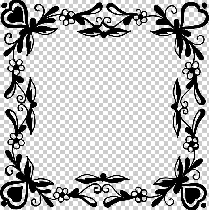 Flower PNG, Clipart, Black, Black And White, Border Frames, Branch, Butterfly Free PNG Download