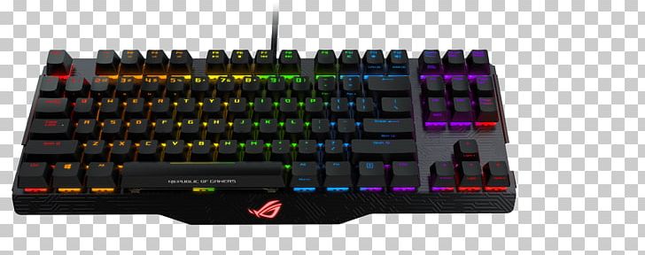 Computer Keyboard Laptop ASUS Gaming Keypad Republic Of Gamers PNG, Clipart, Asus, Backlight, Cherry, Computer Keyboard, Electronics Free PNG Download