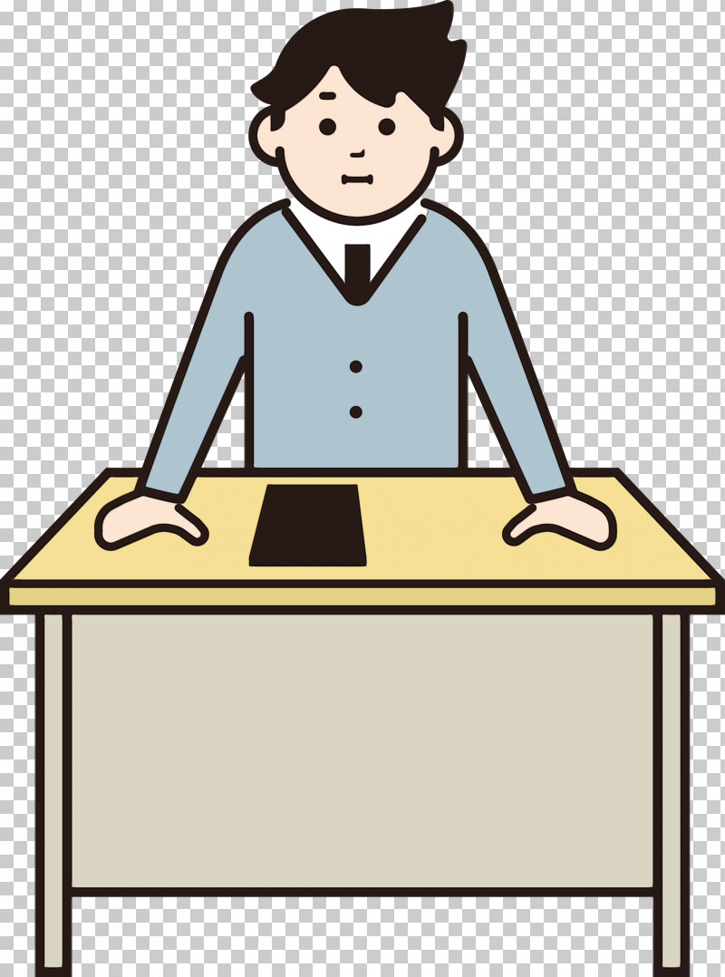 Cartoon Sitting Furniture Line Meter PNG, Clipart, Behavior, Cartoon, Desk, Education, Furniture Free PNG Download