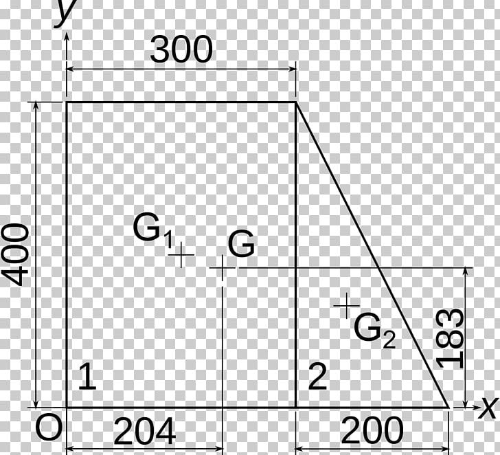 Rectangle Trapezoid Centroid Right Angle PNG, Clipart, Angle, Area, Black And White, Centre, Centroid Free PNG Download
