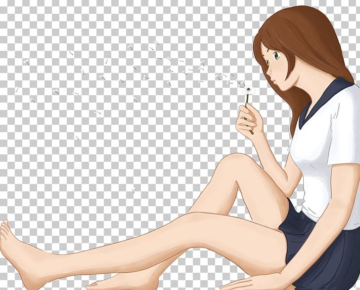 The Dandelion Girl Painting Human Leg Line Art Glog PNG, Clipart, Anime, Arm, Art, Beauty, Brown Hair Free PNG Download