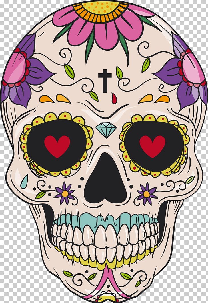Skull And Crossbones Mexico Day Of The Dead Death Caveiras PNG, Clipart, Aztec, Bone, Cap, Carnival, Caveira Free PNG Download