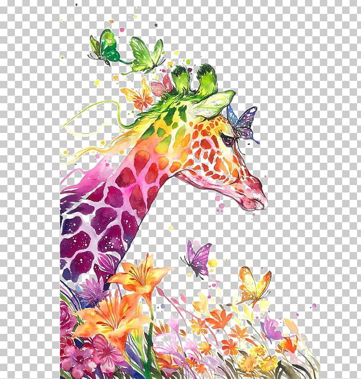 Watercolor Painting Drawing Visual Arts Canvas Print PNG, Clipart, Animal, Animals, Cartoon, Color, Design Free PNG Download