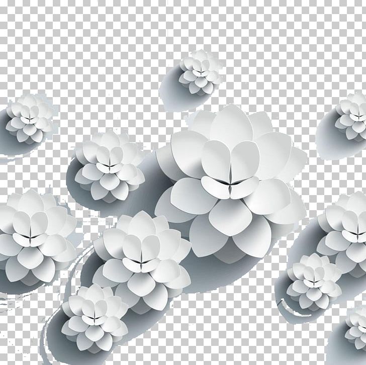 Paper Motif Flower PNG, Clipart, 3d Computer Graphics, Art, Black And White, Blooming, Cut Flowers Free PNG Download