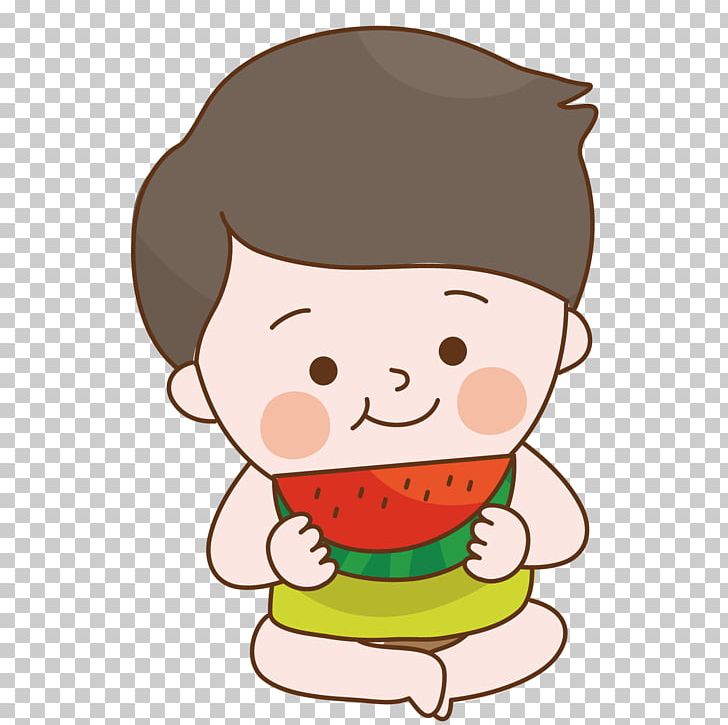 boy eating cartoon