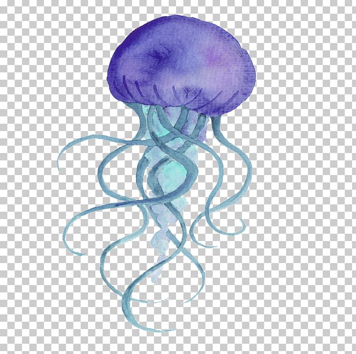 Jellyfish Watercolor Painting Graphics PNG, Clipart, Art, Blue Jellyfish, Cartoon, Cnidaria, Drawing Free PNG Download