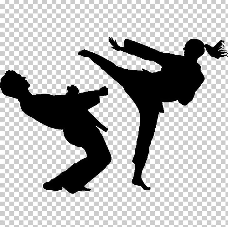 Karate Martial Arts Sport Taekwondo Silhouette PNG, Clipart, Angle, Arm, Black And White, Chinese Martial Arts, Human Behavior Free PNG Download