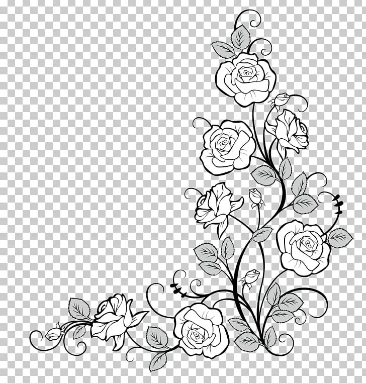 Drawing Flower Idea PNG, Clipart, Area, Black, Black And White, Branch, Circle Free PNG Download