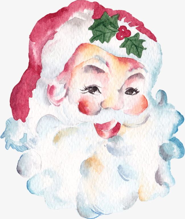 Gouache Painted Santa Claus PNG, Clipart, Christmas, Claus Clipart, Creative, Creative Holiday, Cute Free PNG Download