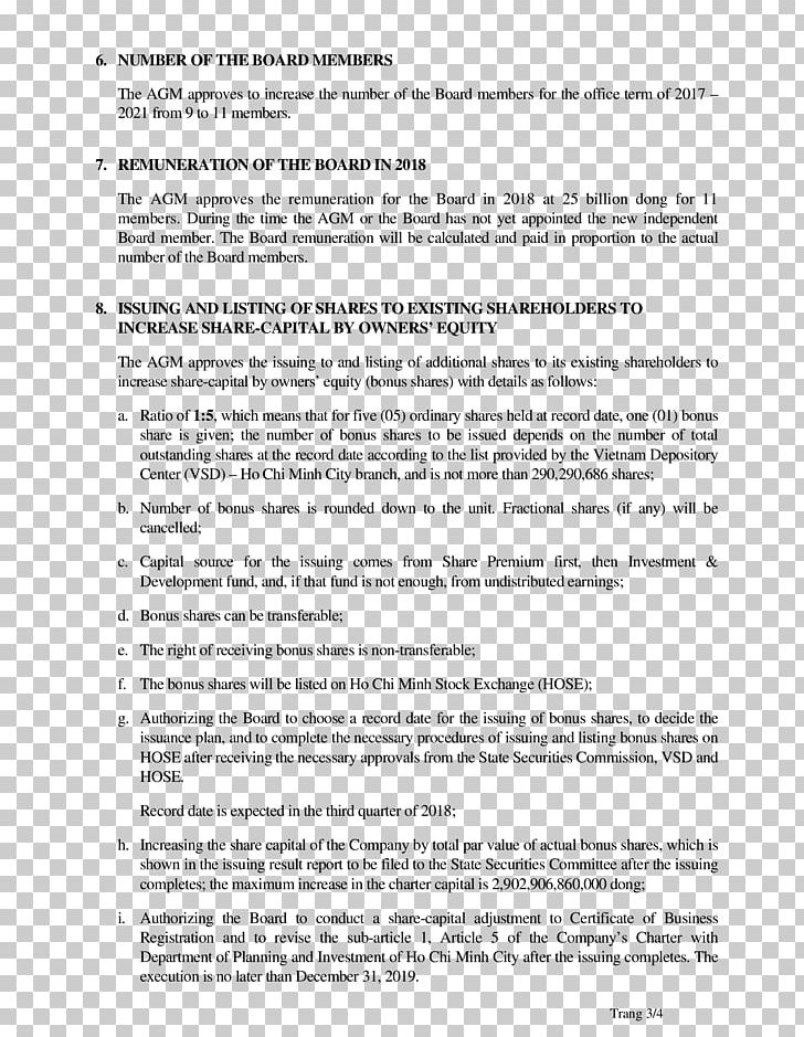 Annual General Meeting Of Shareholders 2018 Investor Relations Company Document Vinamilk PNG, Clipart, Annual General Meeting, Area, Company, Document, Investor Free PNG Download
