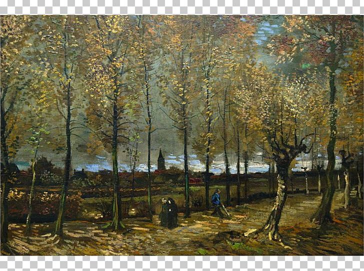 Poplars Near Nuenen Van Gogh Museum The Starry Night Almond Blossoms Painting PNG, Clipart, Almond Blossoms, Biome, Canvas, Deciduous, Forest Free PNG Download