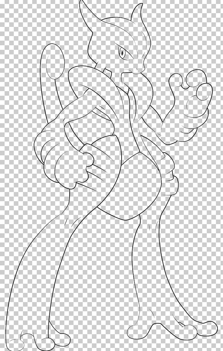 Line Art Mewtwo Drawing PNG, Clipart, Arm, Art, Artwork, Black, Black And White Free PNG Download