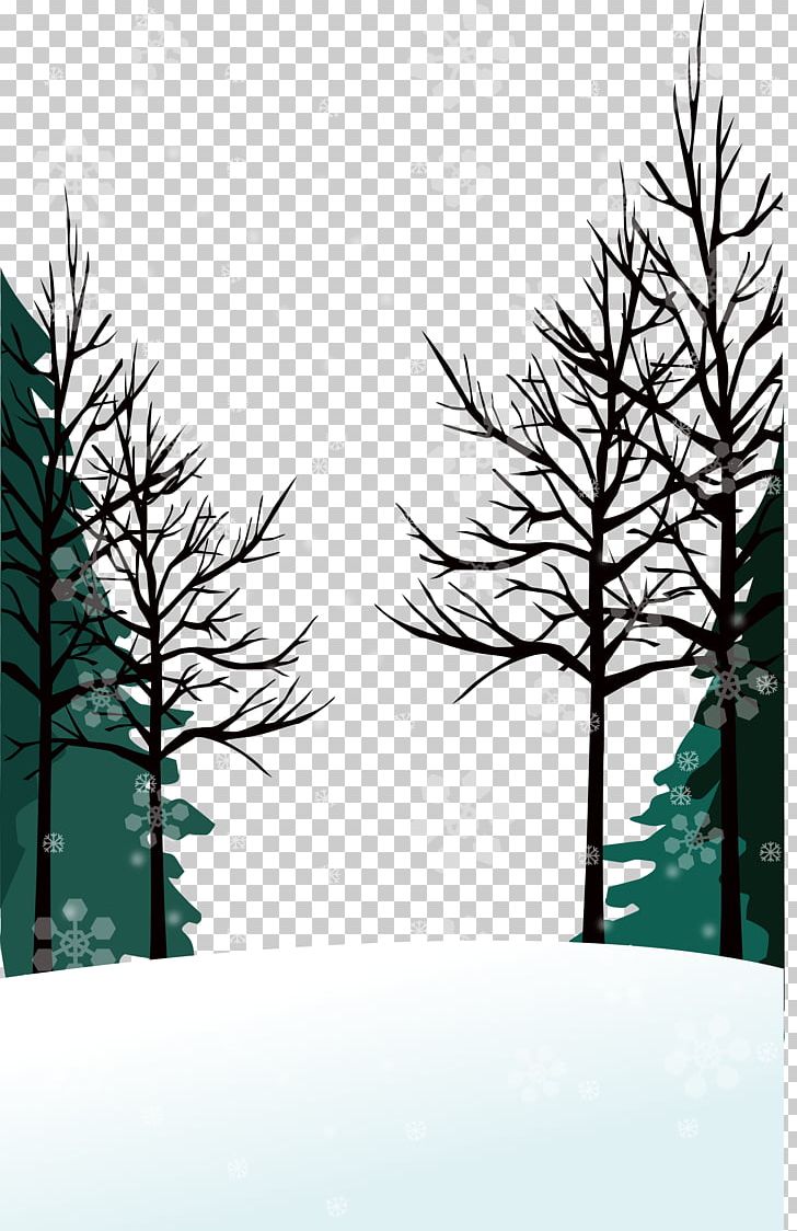 Winter Euclidean PNG, Clipart, Background Vector, Black And White, Branch, Computer Wallpaper, Conifer Free PNG Download