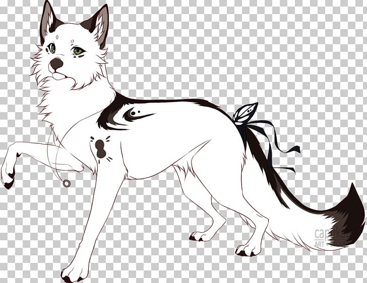 anime wolves line art