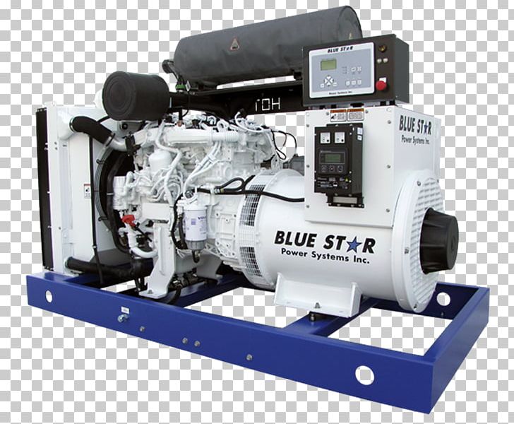 Blue Star Power Systems Inc Electric Generator Diesel Generator Industry Pump PNG, Clipart, Compressor, Diesel Generator, Electric Generator, Electric Power System, Emergency Power System Free PNG Download