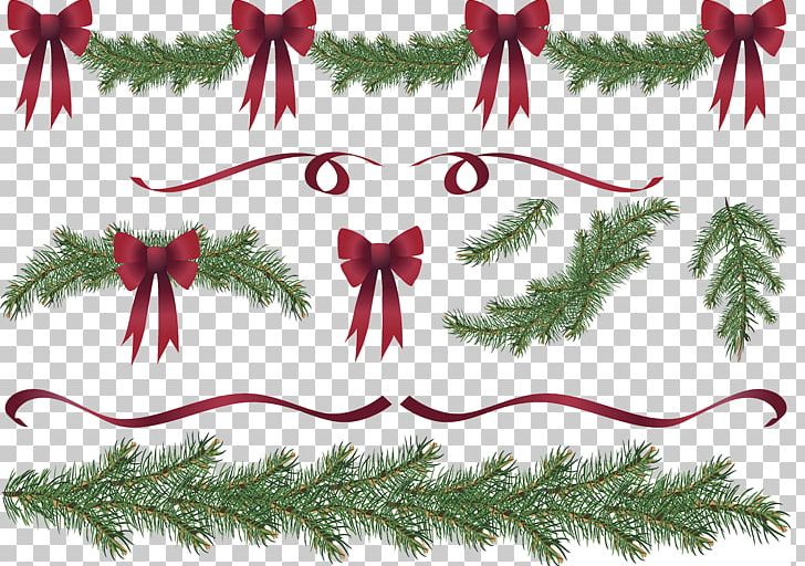 Christmas Tree Garland Wreath PNG, Clipart, Botany, Bow, Branch, Christmas, Christmas Decoration Free PNG Download