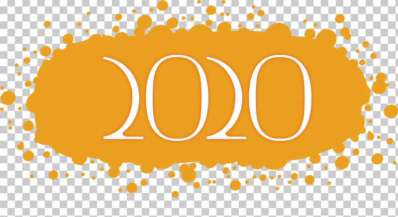 2020 Happy New Year PNG, Clipart, 2020, Happy New Year, Logo, Orange, Text Free PNG Download