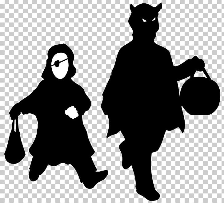 Halloween Trick-or-treating Shadow PNG, Clipart, Black, Black And White, Fictional Character, Ghost, Halloween Free PNG Download