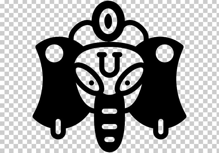Ganesha Hinduism Symbol Hindu Mythology Computer Icons PNG, Clipart, Artwork, Black And White, Computer Icons, Devi, Encapsulated Postscript Free PNG Download