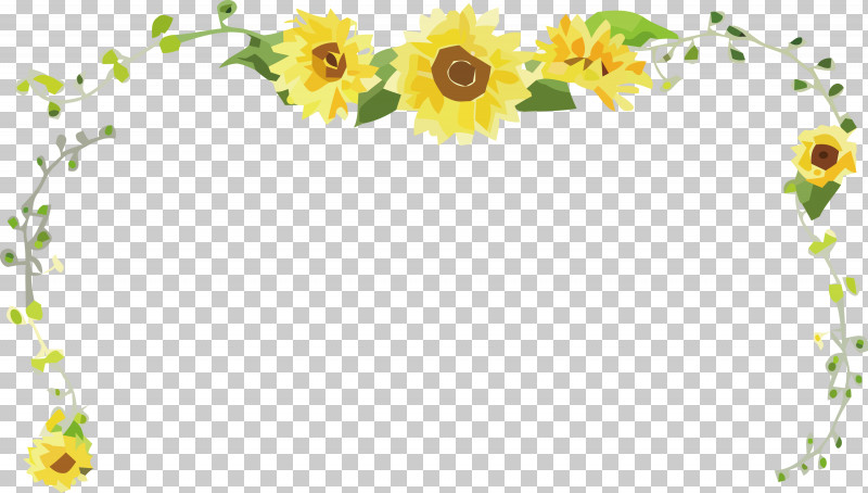 Border Flower PNG, Clipart, Border, Border Flower, Cartoon, Common Sunflower, Interior Design Services Free PNG Download