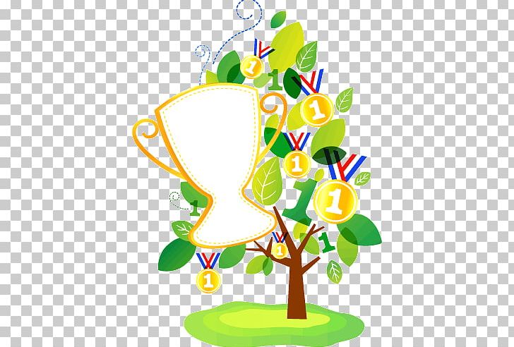 Trophy Cartoon Illustration PNG, Clipart, Advertising Design, Background Pattern, Branch, Champion, Flower Free PNG Download