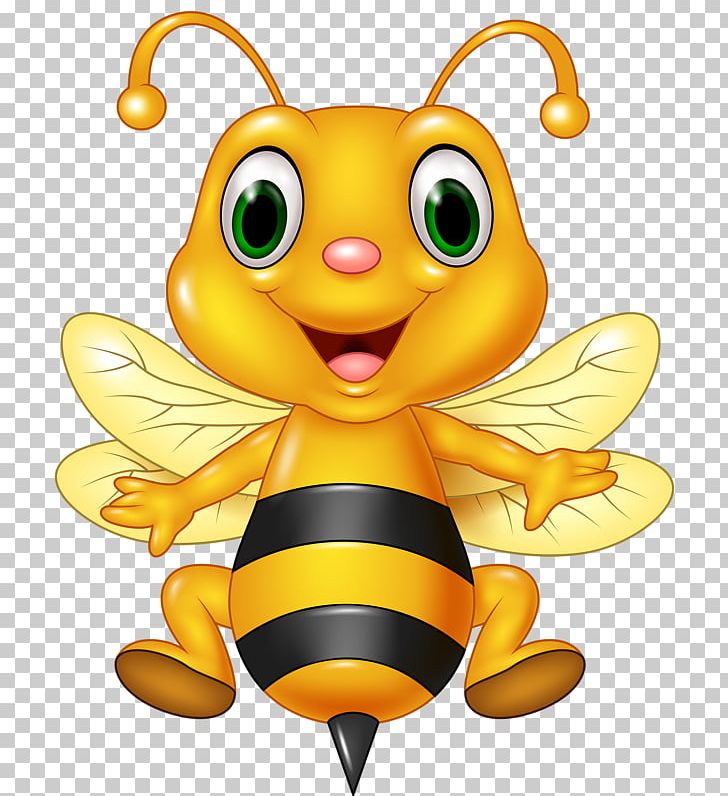 Honey Bee Cartoon Illustration PNG, Clipart, Art, Beak, Bee, Beehive, Bees Free PNG Download