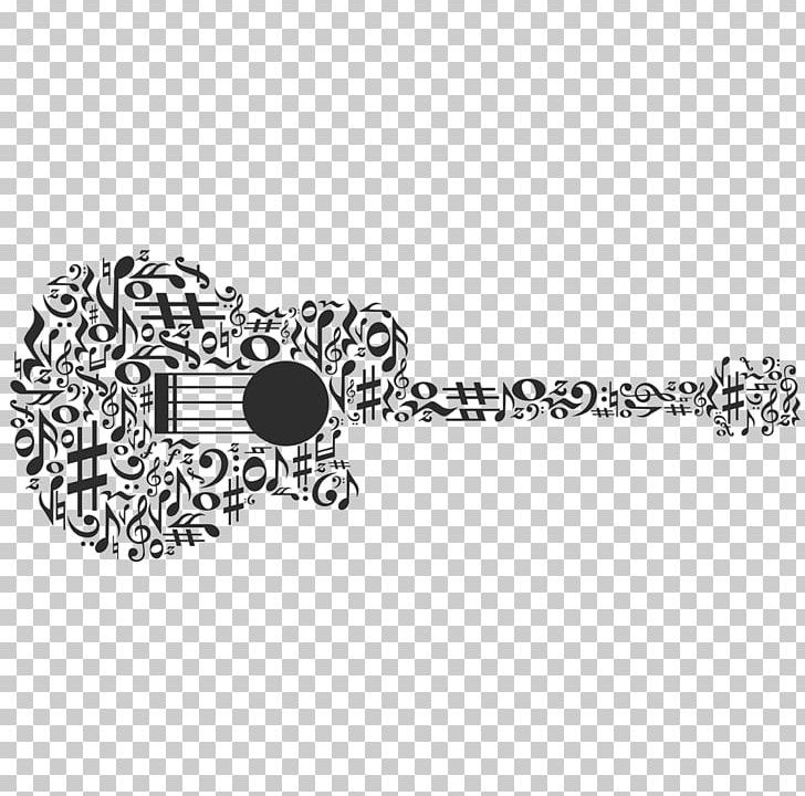 Musical Note Guitar Illustration PNG, Clipart, Black, Black And White, Circle, Creative Work, Creativity Free PNG Download