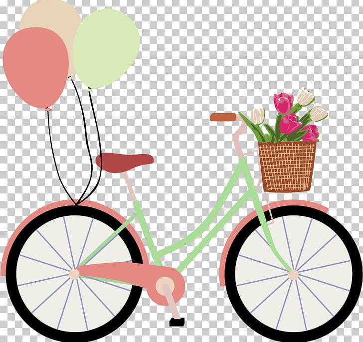 Bicycle Balloon Greeting Card Valentines Day PNG, Clipart, Bicycle Accessory, Bicycle Basket, Bicycle Frame, Bicycle Part, Bicycle Wheel Free PNG Download