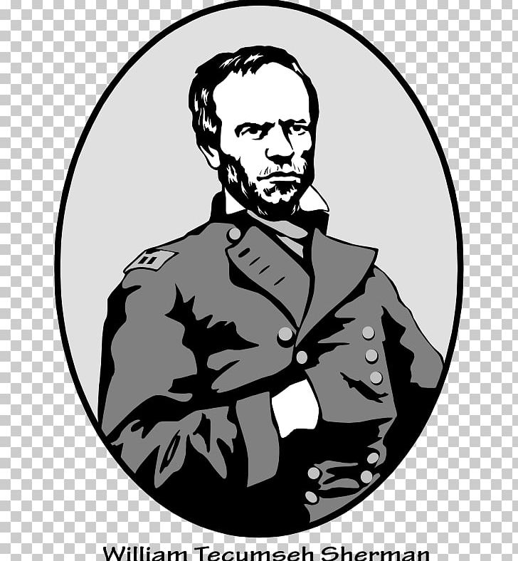 William Tecumseh Sherman Line Art United States PNG, Clipart, American Civil War, Art, Artwork, Black And White, Busch Free PNG Download