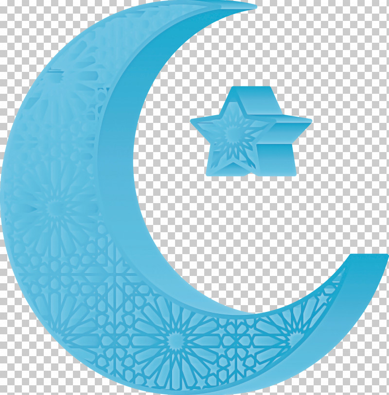 Star And Crescent Ramadan Kareem PNG, Clipart, Aqua, Circle, Electric Blue, Ramadan Kareem, Star And Crescent Free PNG Download