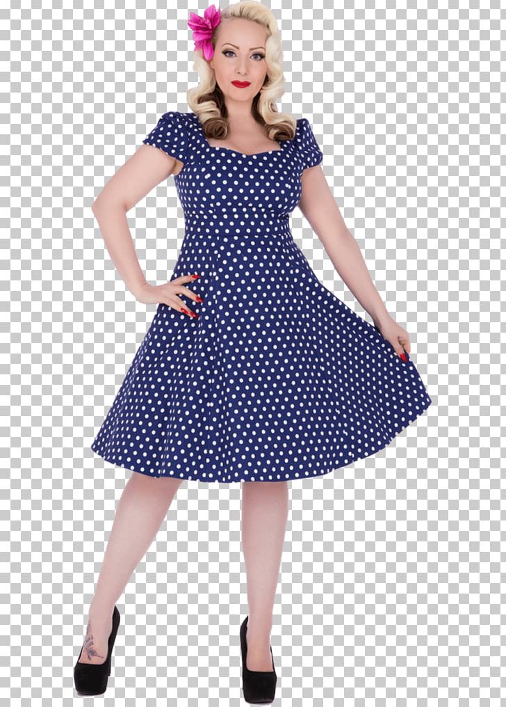 1950s Dress Neckline Vintage Clothing Polka Dot PNG, Clipart, 1950s, Bellbottoms, Blue, Bodice, Clothing Free PNG Download