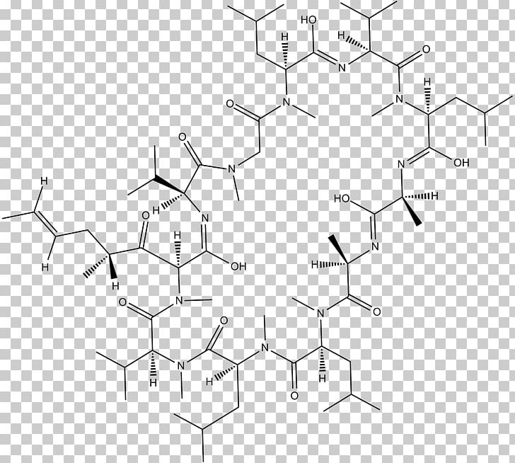 Cyclosporine Immunosuppressive Drug Immunosuppression Immunoglobulin M Immune System PNG, Clipart, Angle, Antibody, Area, Black And White, Circle Free PNG Download