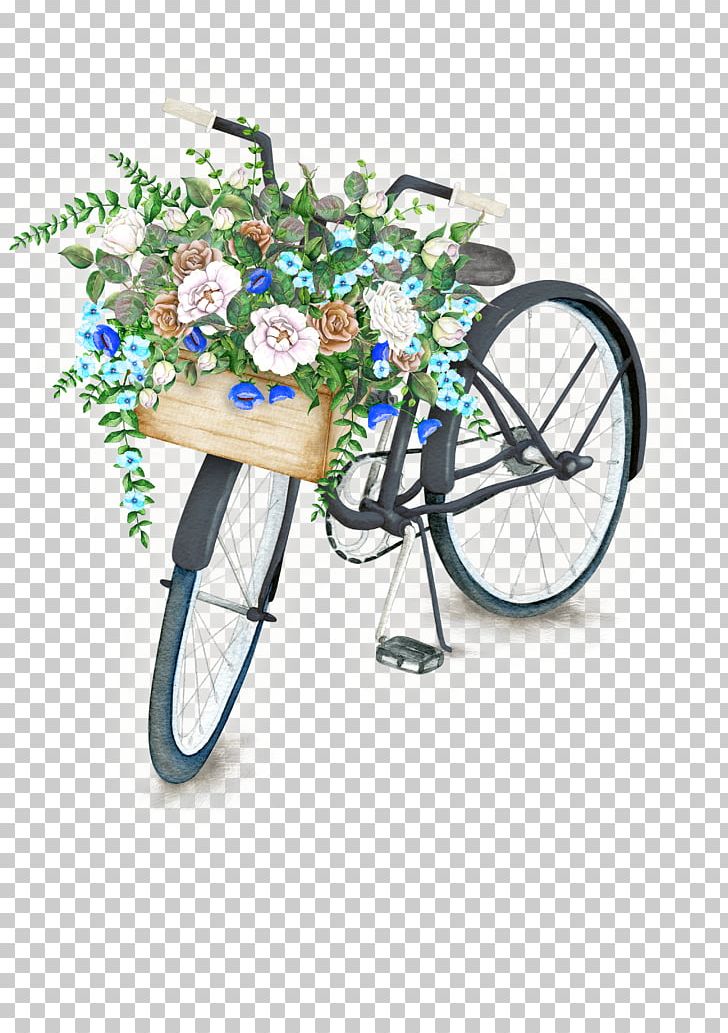 Bicycle Watercolor Painting Flower Stock Photography Illustration PNG, Clipart, Baskets, Bicycle Accessory, Bicycle Frame, Bicycle Part, Cycling Free PNG Download
