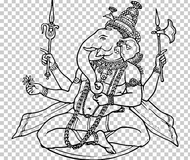 Ganesha Hinduism Shiva Religion PNG, Clipart, Art, Black And White, Brahman, Buddhism And Hinduism, Clip Art Free PNG Download