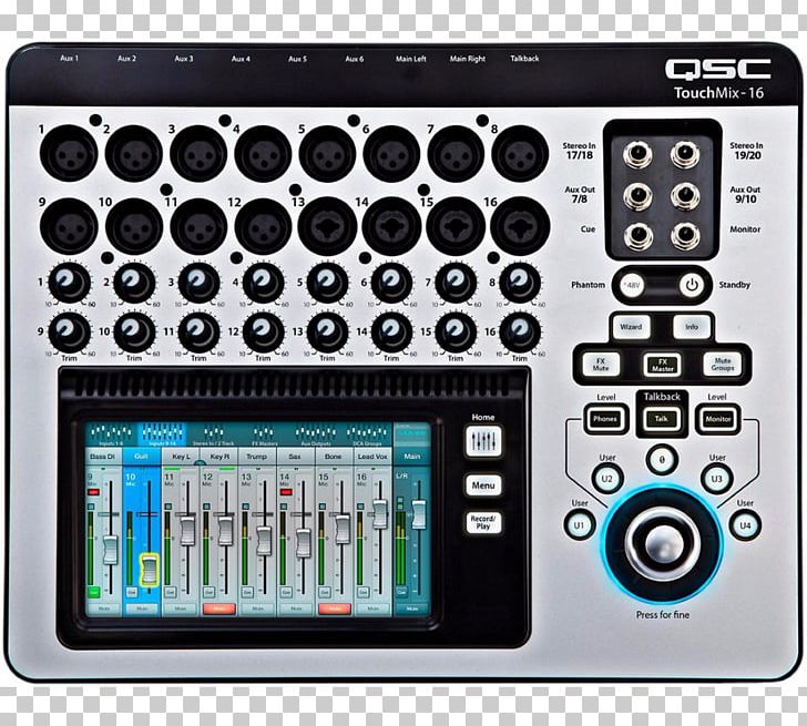 QSC TouchMix-16 Microphone Audio Mixers QSC TouchMix-30 Pro QSC Audio Products PNG, Clipart, Audio Equipment, Disc Jockey, Electronic Device, Electronics, Microphone Free PNG Download