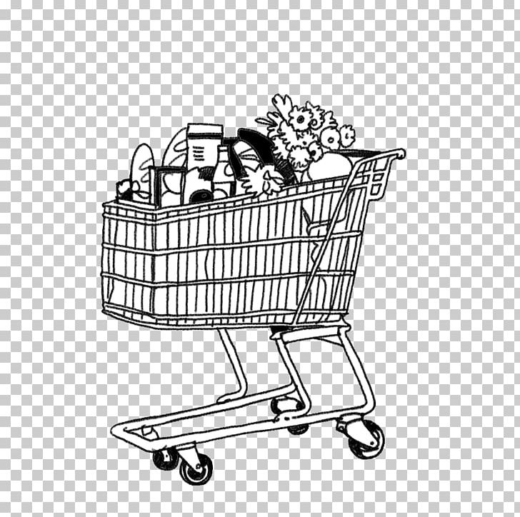 Shopping Cart Coloring Book Drawing Shopping Bags & Trolleys PNG, Clipart, Amp, Bag, Black And White, Cart, Coloring Book Free PNG Download