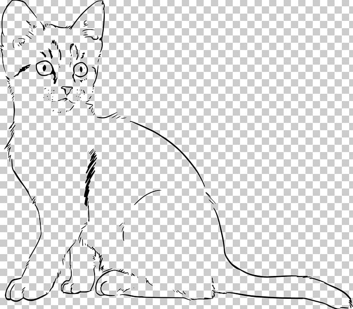 Kitten Cat Line Art Drawing PNG, Clipart, Animals, Artwork, Black, Black And White, Carnivoran Free PNG Download