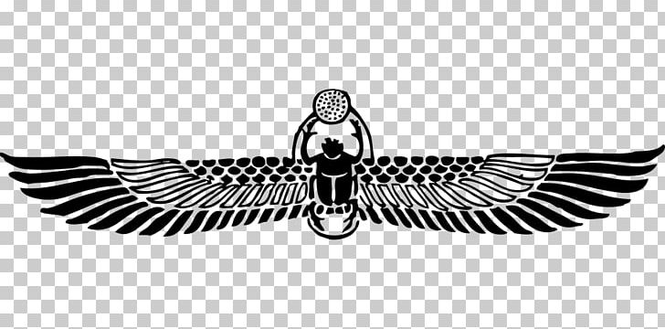 Ancient Egypt Scarab Winged Sun PNG, Clipart, Ancient Egypt, Ankh, Art Of Ancient Egypt, Bird, Black And White Free PNG Download