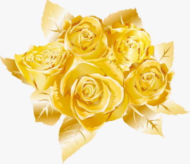 Hand-painted Golden Rose PNG, Clipart, Color, Flowers, Gold, Golden Clipart, Golden Clipart Free PNG Download