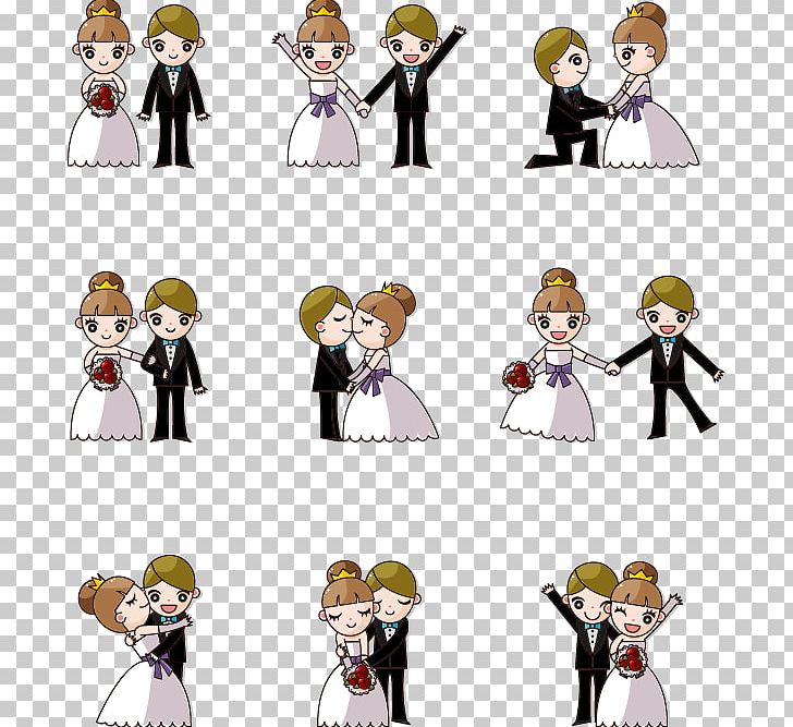 Wedding Invitation Cartoon PNG, Clipart, Advertising Design, Bride, Bride And Groom, Cartoon Characters, Creative Wedding Free PNG Download