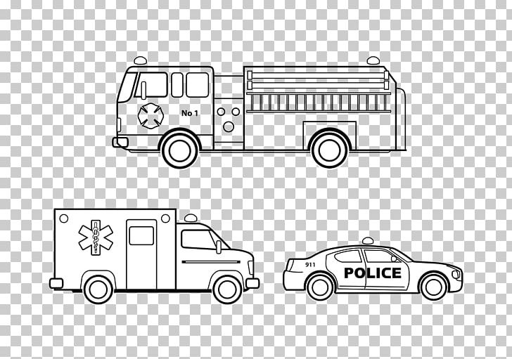 Car Colouring Pages Emergency Vehicle Coloring Book PNG, Clipart, Ambulance, Angle, Area, Automotive Design, Automotive Exterior Free PNG Download