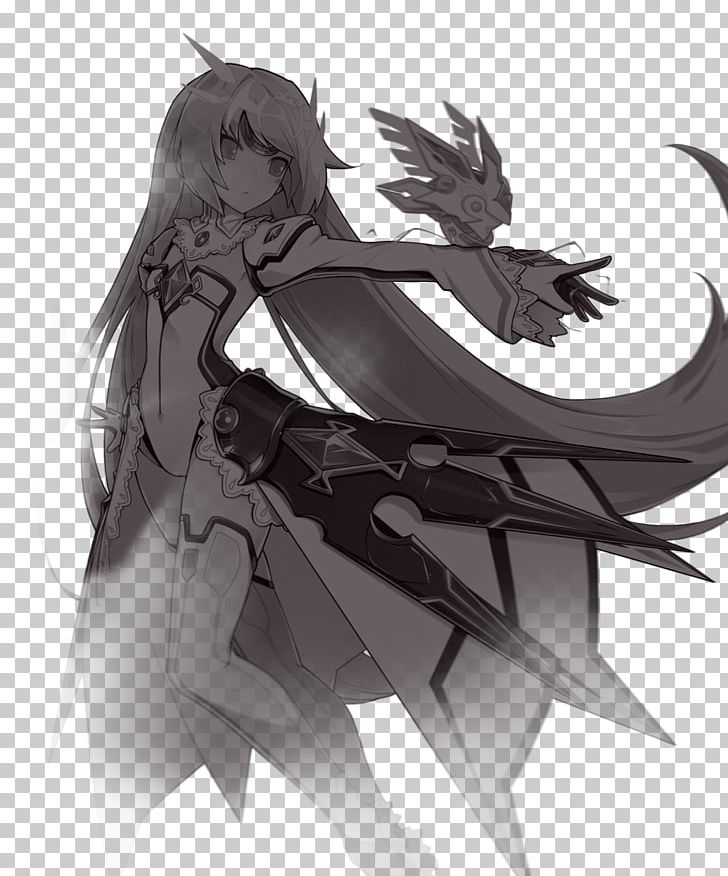Elsword Nexon Demon PNG, Clipart, Anime, Black And White, Demon, Elsword, Fictional Character Free PNG Download