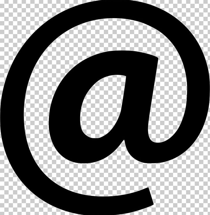 Computer Icons At Sign Encapsulated PostScript PNG, Clipart, Area, At Sign, Black And White, Brand, Circle Free PNG Download