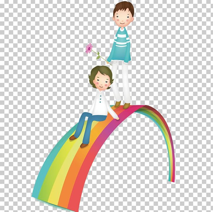 Rainbow Cartoon PNG, Clipart, Adobe Illustrator, Cartoon Couple, Character, Child, Clothing Free PNG Download