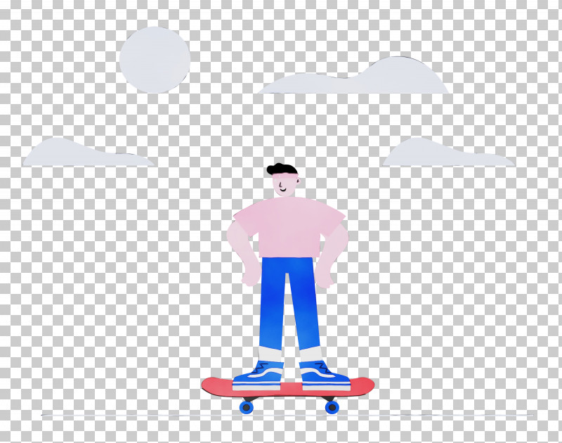 Cartoon Skateboarding Line Skateboard Male PNG, Clipart, Cartoon, Equipment, Geometry, Hm, Line Free PNG Download