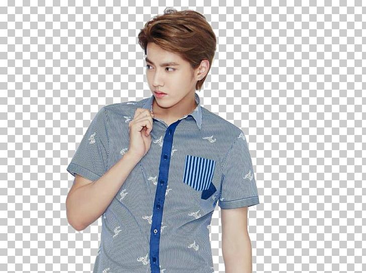 T-shirt EXO SM Rookies K-pop PNG, Clipart, Blue, Chanyeol, Clothing, Collar, Dress Shirt Free PNG Download