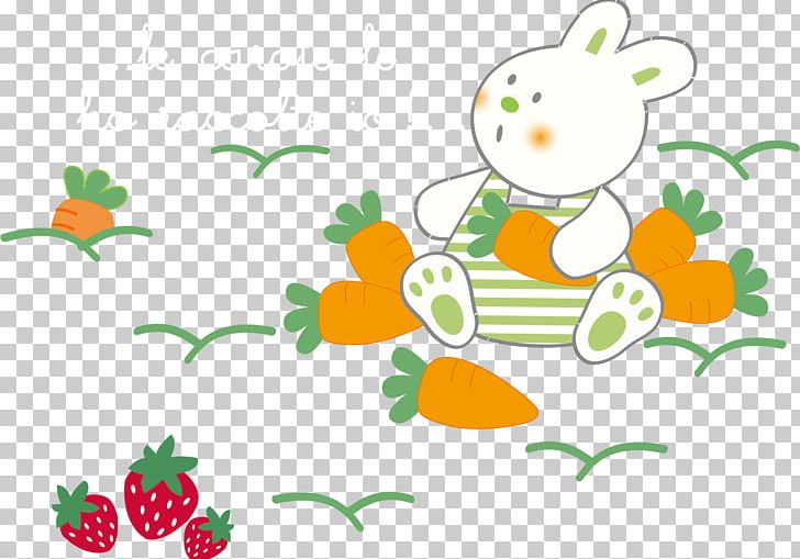 Graphic Design Floral Design Rabbit Euclidean PNG, Clipart, Animals, Bunny, Cartoon, Color, Cute Free PNG Download